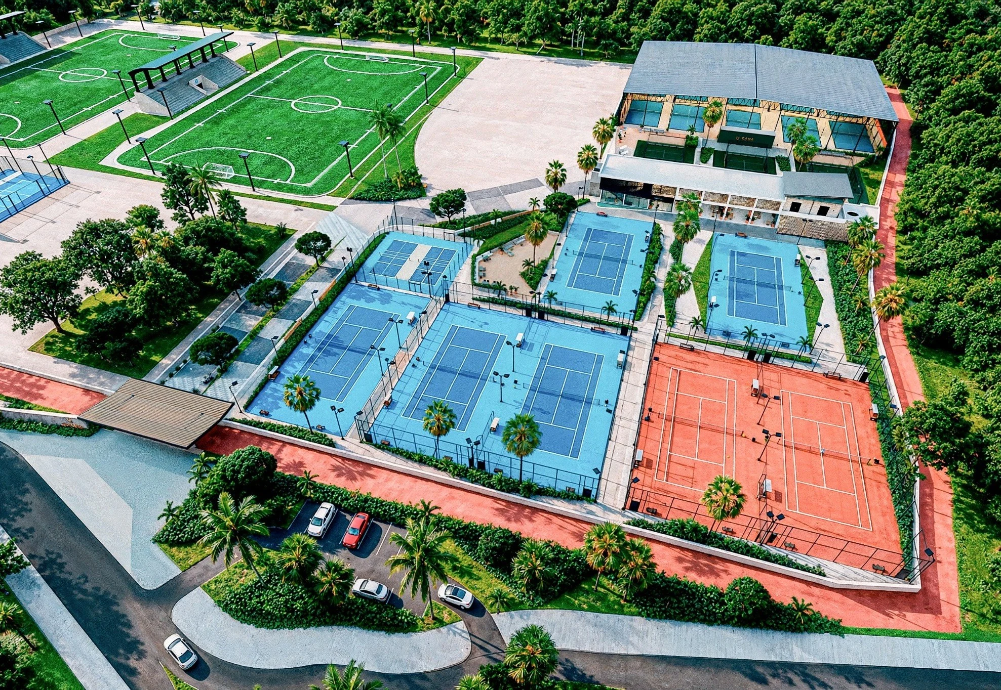 Vista aérea de las instalaciones deportivas de Cana Sport Center